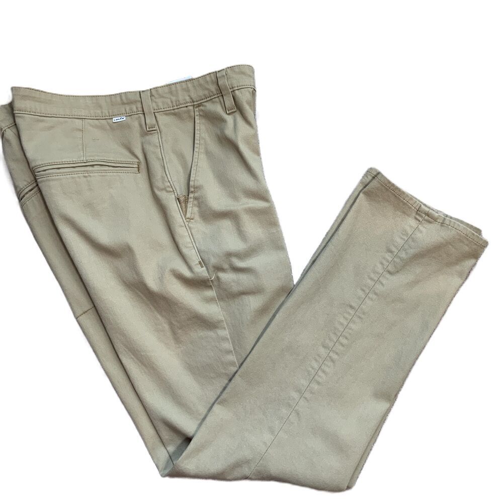 Old Navy Beige Belt Loops‎ Front Zipper Pockets Preppy Chinos Pants Size 32x30